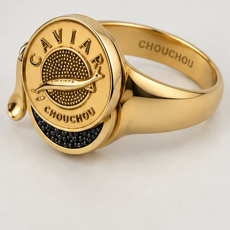 Gold Caviar Ring