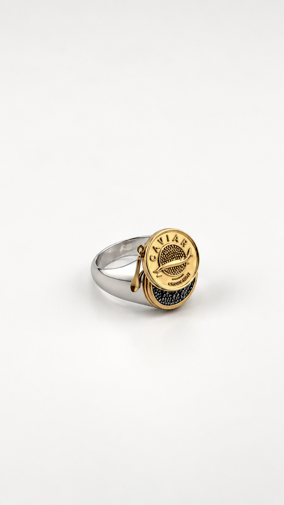 Silver Caviar Ring