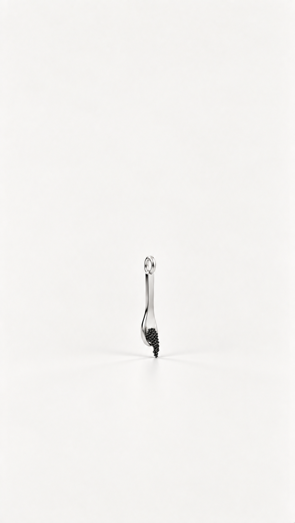Silver Caviar Spoon Pendant