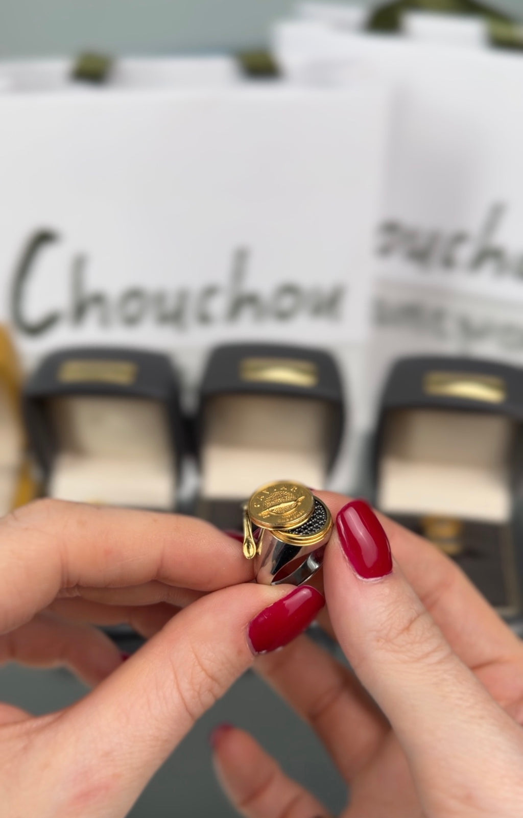 The Caviar Diamond Ring