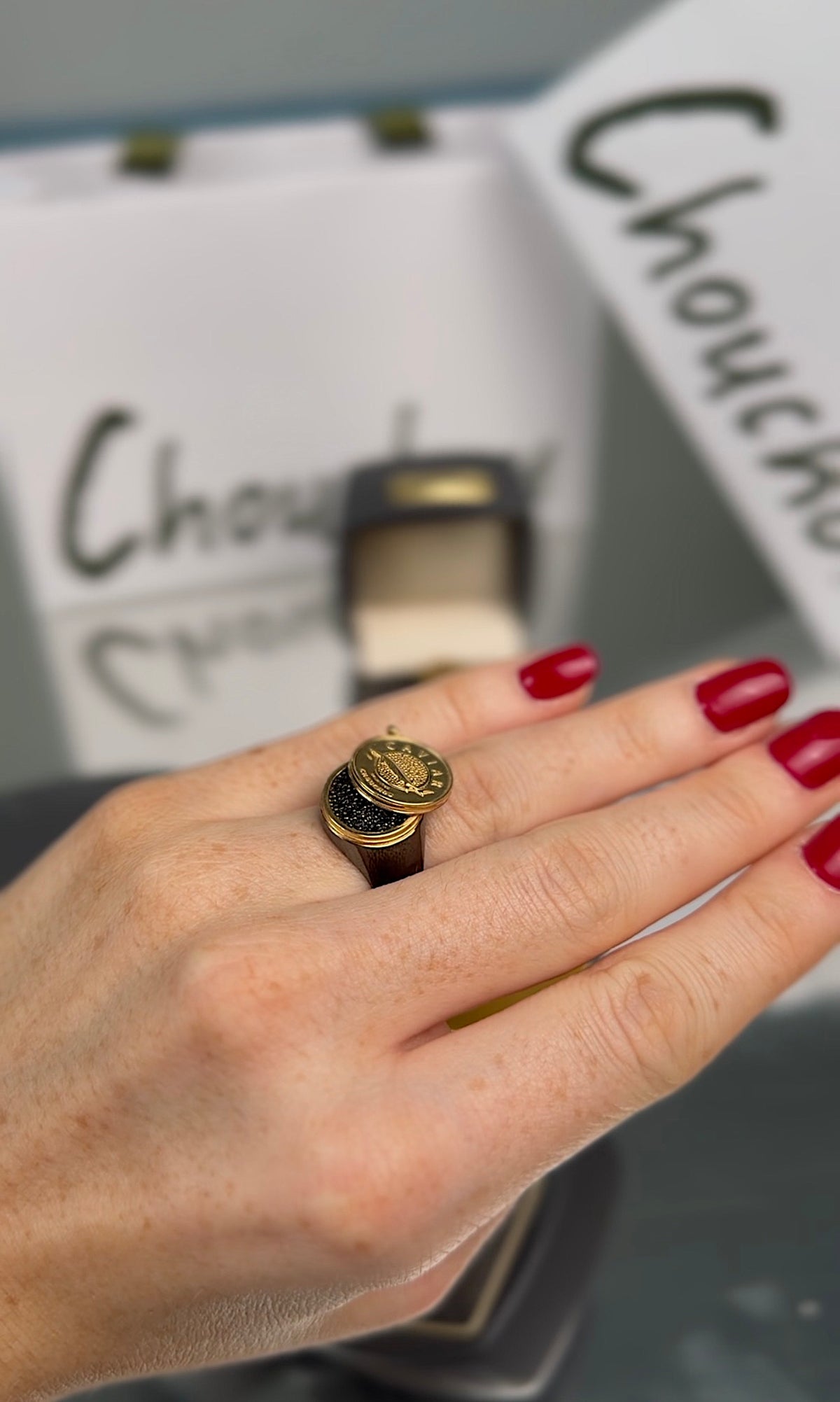 Black Caviar Ring