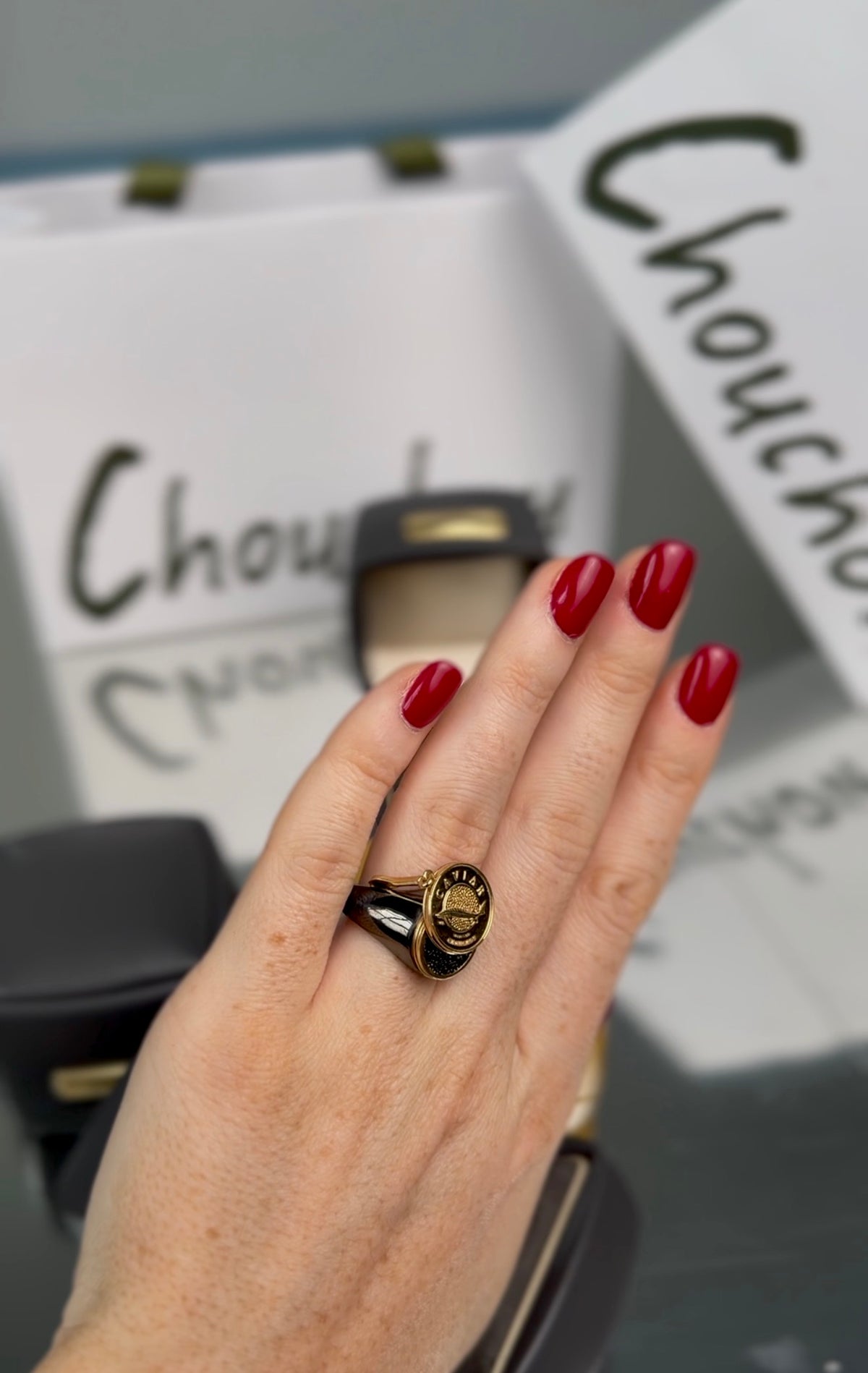 Black Caviar Ring