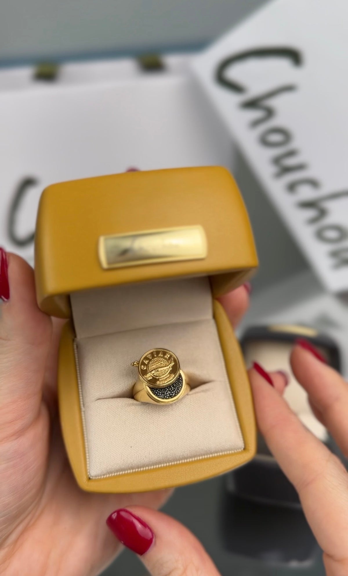 Gold Caviar Ring